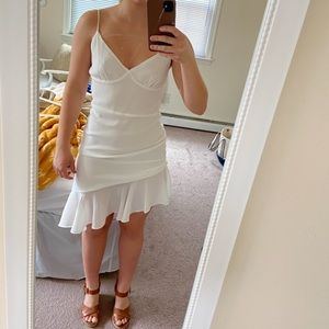 White asymmetrical dress